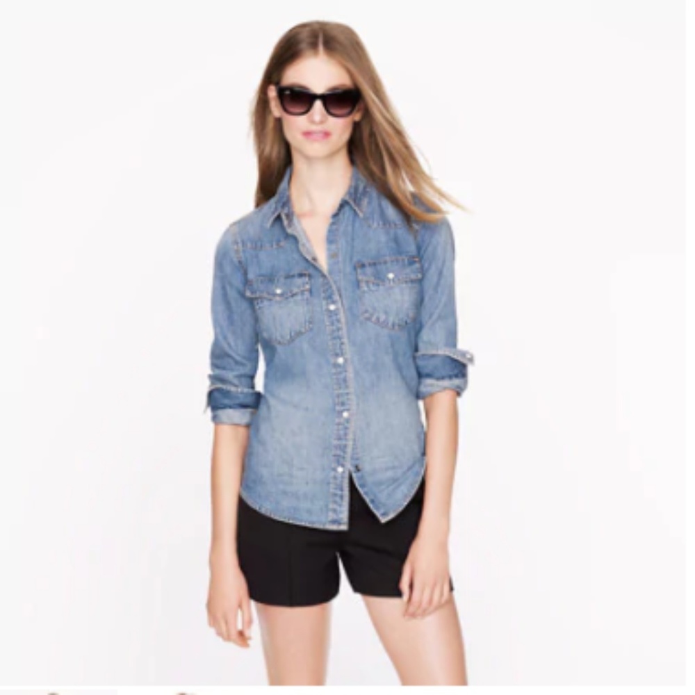 J. Crew Western denim shirt